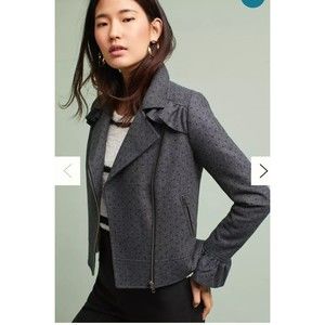 helene berman London Freya Ruffled Jacket Wool  Size 10